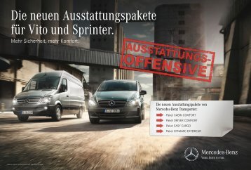 Die neuen Ausstattungspakete für Vito und Sprinter.