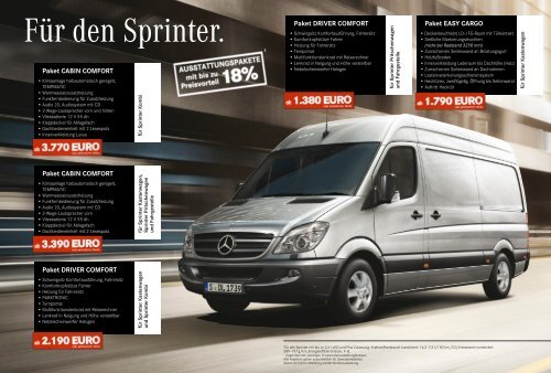 Die neuen Ausstattungspakete für Vito und Sprinter.