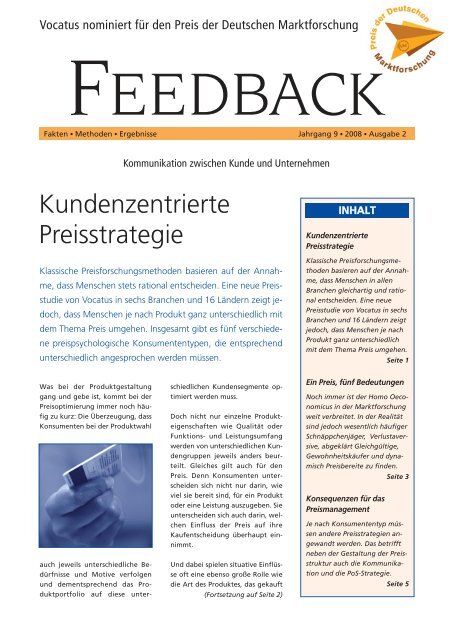 Kundenzentrierte Preisstrategie Feedback lesen