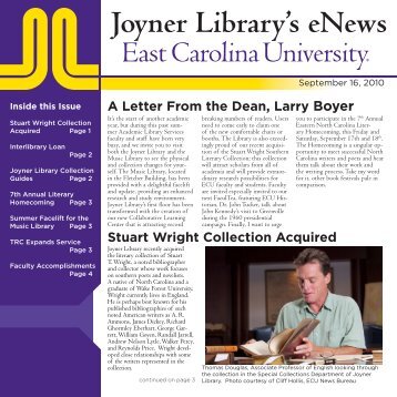 Joyner Library Collection Guides - East Carolina University