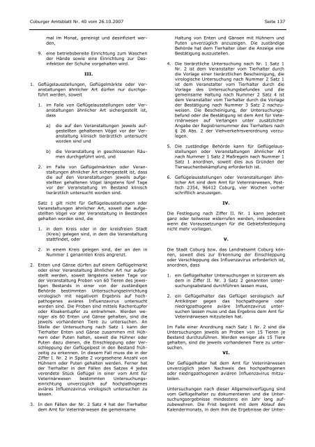 Coburger Amtsblatt Nr. 40 vom 26.10.2007 - Landkreis Coburg