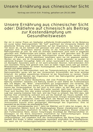 PDF-Version - Traditionelle Chinesische Medizin (TCM) - Förderkreis