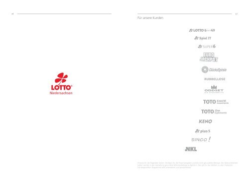 Geschäftsbericht LOTTO Niedersachsen GmbH 2012