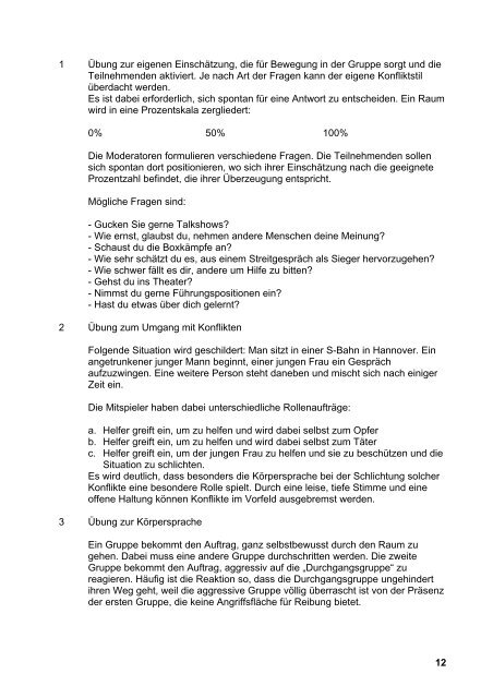 Dialog Zwischen 2 Personen Beispiel diverse Übungen - Lernorte im Dialog