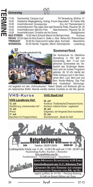 HP 07/2013 - Hof Programm