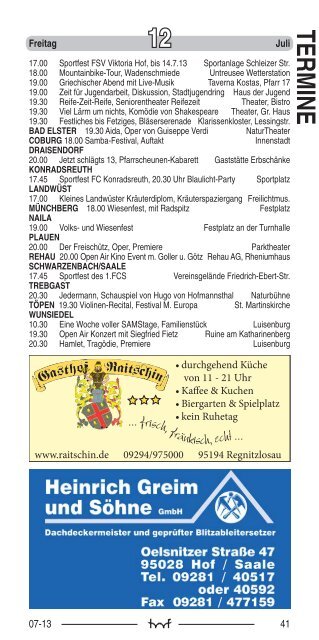 HP 07/2013 - Hof Programm