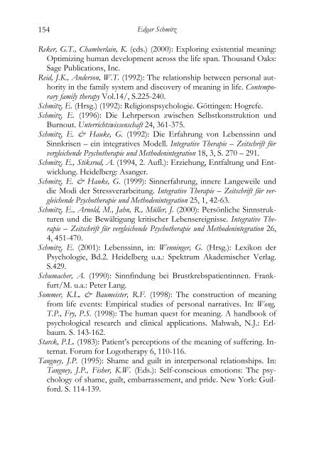 Sinnkrisen, Belastung, Lebenssinn – psychologische Perspektiven ...