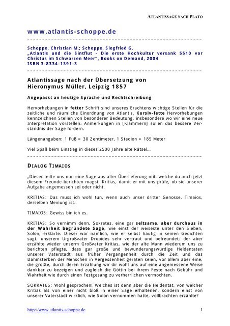 Atlantissage Atlantis Und Die Sintflut Im Schwarzen Meer