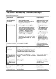 Steuerliche Behandlung von Versicherungen - Bartmann-stb.de