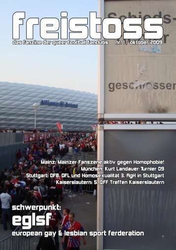Freistoss 1. Ausgabe / Oktober 2009 - Queer Football Fanclubs