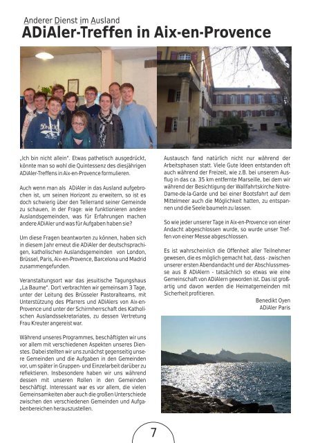 Ausgabe 1-2011 - Katholisches Auslandssekretariat