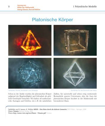 Platonische Körper - Symmetrie - Spiele mit Spiegeln