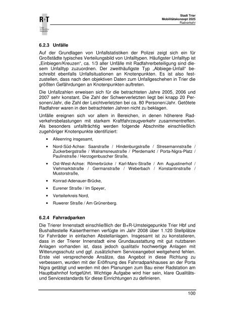 Mobilitätskonzept Trier 2025 Textband - Stadt Trier
