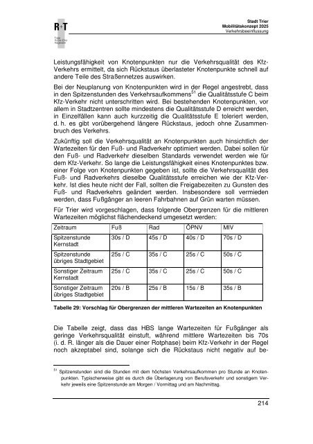 Mobilitätskonzept Trier 2025 Textband - Stadt Trier