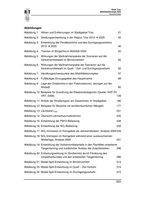 Mobilitätskonzept Trier 2025 Textband - Stadt Trier