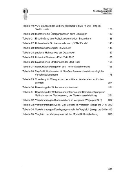 Mobilitätskonzept Trier 2025 Textband - Stadt Trier