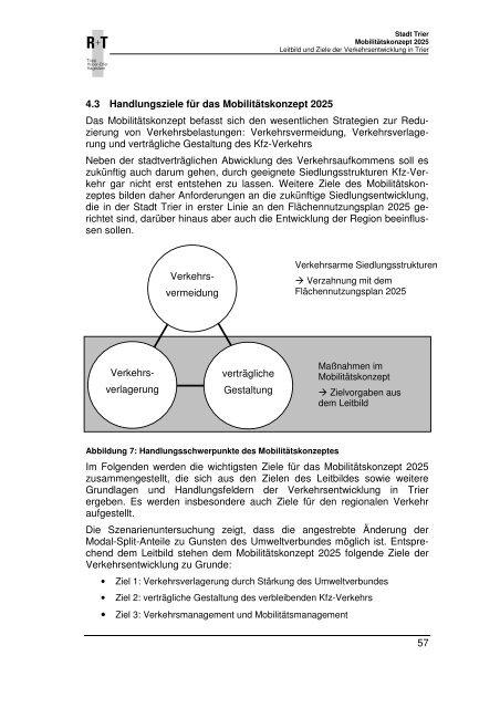 Mobilitätskonzept Trier 2025 Textband - Stadt Trier