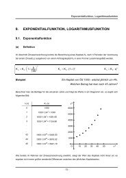 9. exponentialfunktion, logarithmusfunktion - Mathe Online