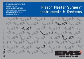 Piezon Master Surgery® Instruments & Systems - EMS - Electro ...