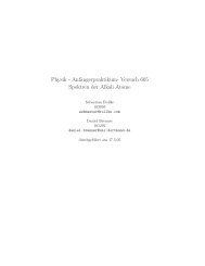 Physik - Anfängerpraktikum- Versuch 605 Spektren der Alkali Atome