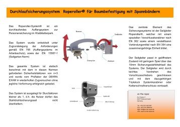 Durchlaufsicherungssystem Roperoller® für ... - on-the-ropes