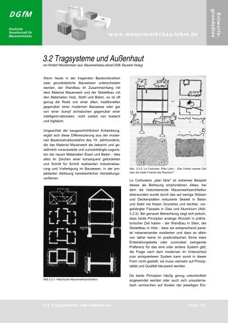 3.2 Tragsysteme und Außenhaut (773 KB) - Mauerwerksbau - Lehre