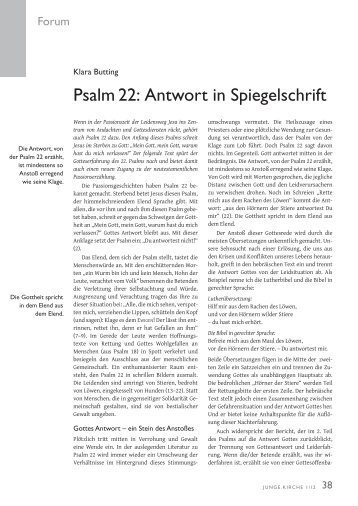 Psalm 22: Antwort in Spiegelschrift [PDF] - Junge Kirche