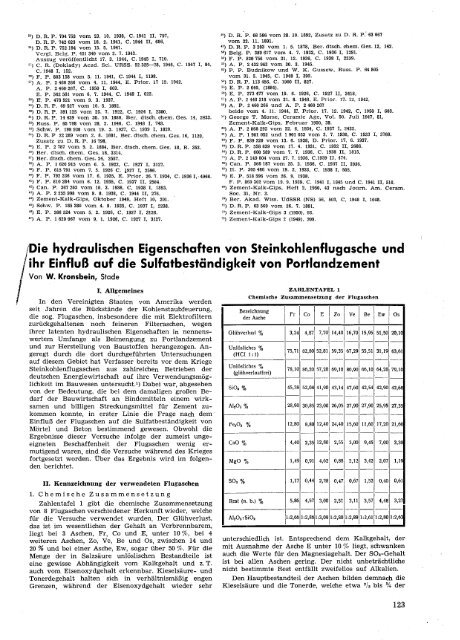 Die hydraulischen Eigenschaften von Steinkohlenflugasche und ihr ...