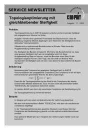 Topologieoptimierung mit vorgegebener Steifigkeit (PDF ... - Cadfem