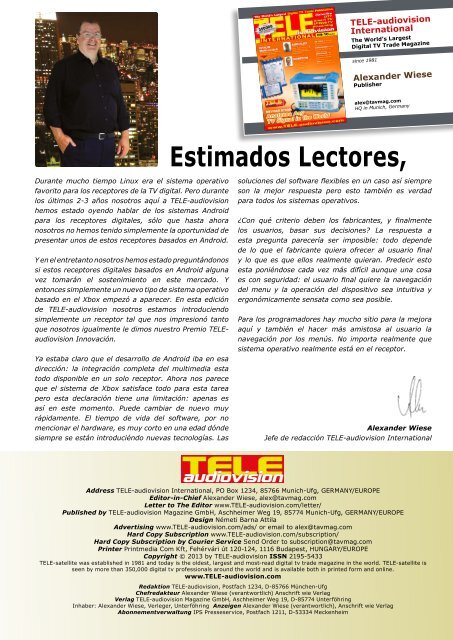 Estimados Lectores,