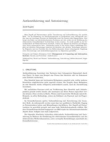 Authentifizierung und Autorisierung