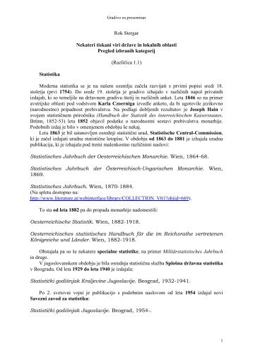 Nekateri objavljeni viri države in lokalnih oblasti - Student Info
