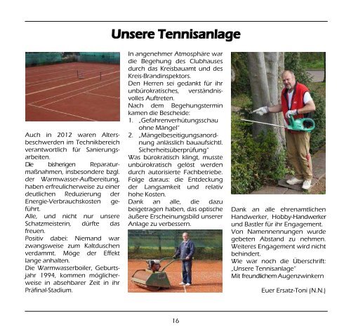 Club-Magazin 2013 - Tennis 65 Eschborn