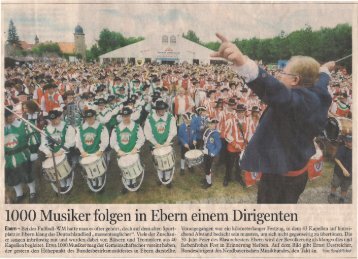 BBMF Das Blasorchester Ebern feiert 50-jähriges Bestehen