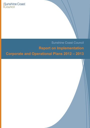 Report on Implementation Corporate and Operational Plans 2012 ...