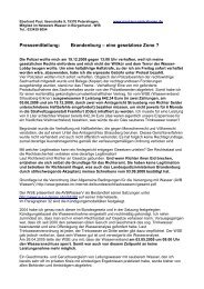 Pressemitteilung: Brandenburg – eine gesetzlose Zone ?