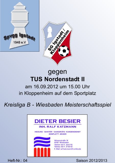 Heimspielheft 4/2012/13 - SpVgg Igstadt