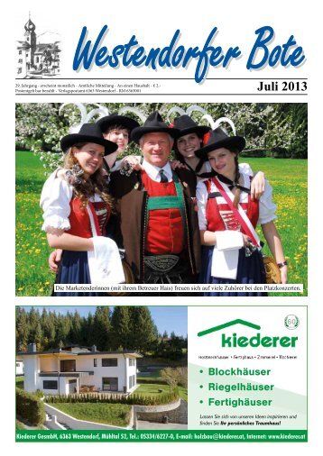 Juli 2013 - Hauptschule Westendorf - TSN