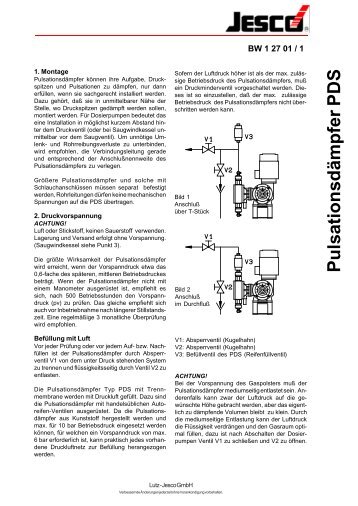 Pulsationsdämpfer PDS - Lutz-Jesco GmbH