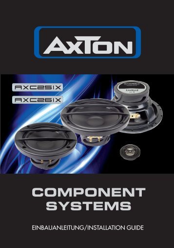 Einbauanleitung AXC-IX Komponentensysteme (600 KB) - Axton