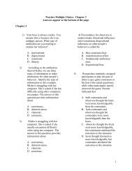 1 Practice Multiple Choice: Chapter 3 Answers appear at the bottom ...
