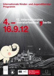 Kinder- und Jugendprogramm - Internationales Literaturfestival Berlin