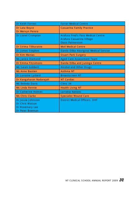 Table of contents - Flinders University