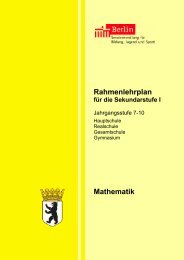 Rahmenlehrplan Mathematik, Sekundarstufe I - OSZ - Tiem