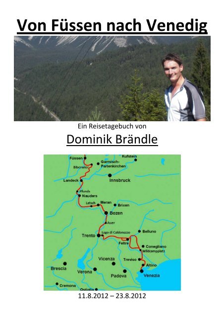 Reisebericht von jungen Radlern - Via Claudia Augusta