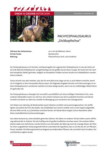PachycePhalosaurus „Dickkopfechse“ - Dinos entdecken