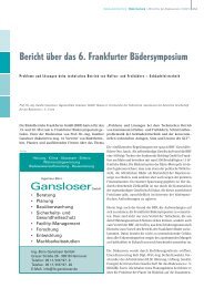 Bericht über das 6. Frankfurter Bädersymposium - IB Gansloser