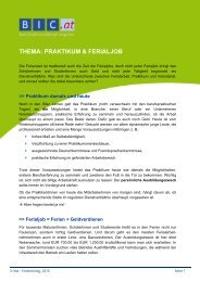 THEMA: PRAKTIKUM & FERIALJOB