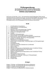 Prüfungsordnung Diplom-Studiengang Online-Journalimus