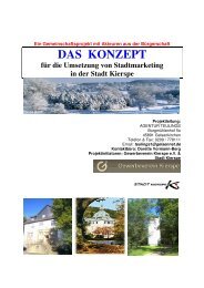 Konzept für die Umsetzung des Stadtmarketings - Stadt Kierspe